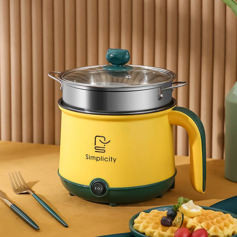 Simplicity Multi-Functional Double Layer Electric Cooking Pot 1.8L Random Colour