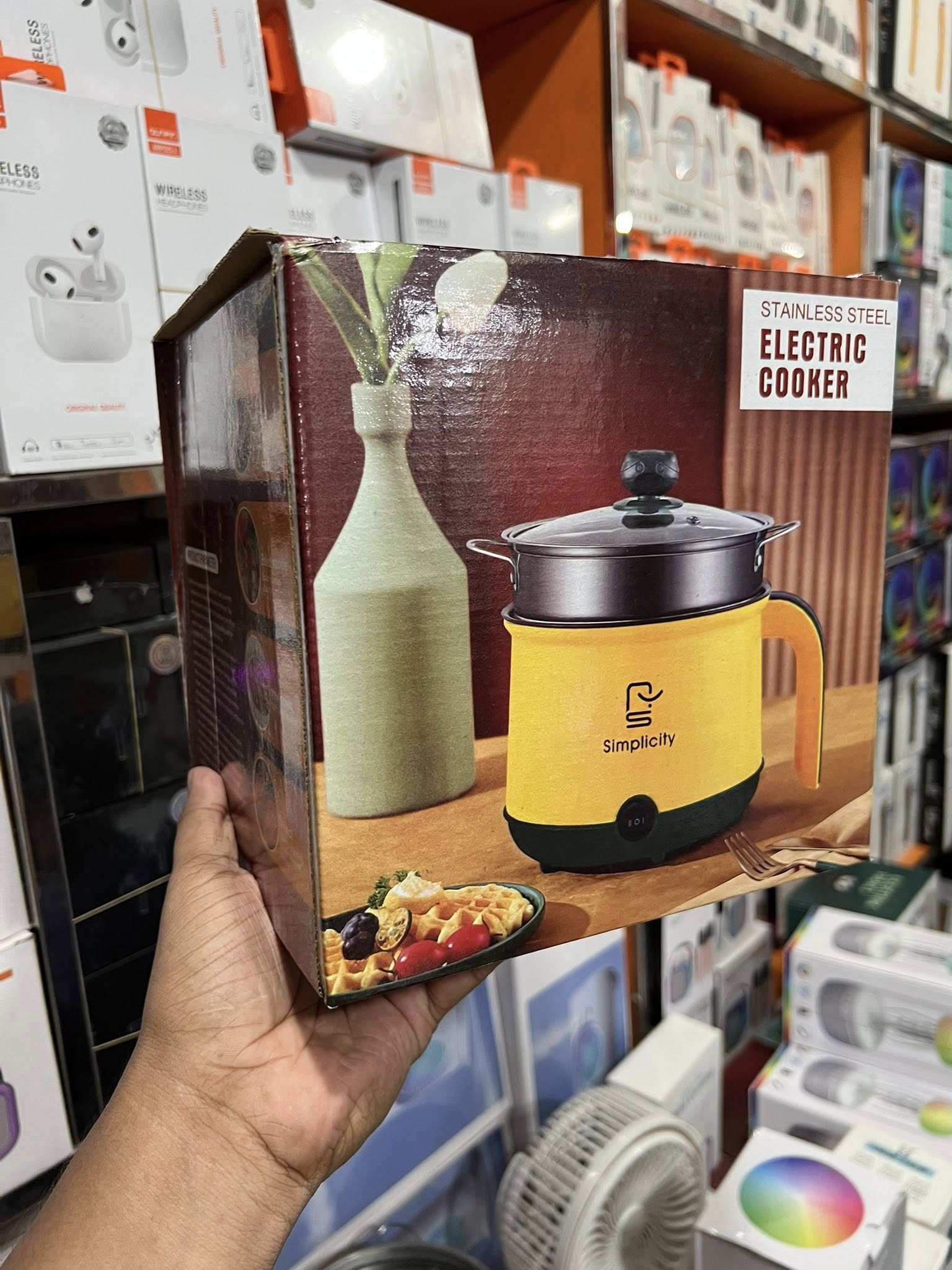 Simplicity Multi-Functional Double Layer Electric Cooking Pot 1.8L Random Colour thumbnail