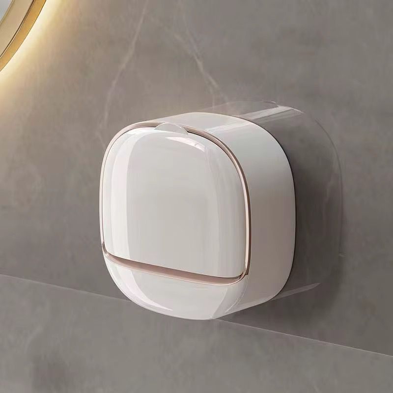Luxury Soap Holder with Drain Tray, Soap Box Light Luxury Multi-Functional, Keep Soap Bars Dry, Adhesive Soap Case Box Wall Mounted for Shower thumbnail