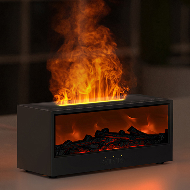 Led Light Flame Fireplace Aroma Diffuser Humidifier thumbnail