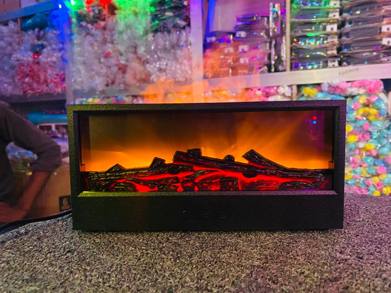Led Light Flame Fireplace Aroma Diffuser Humidifier thumbnail